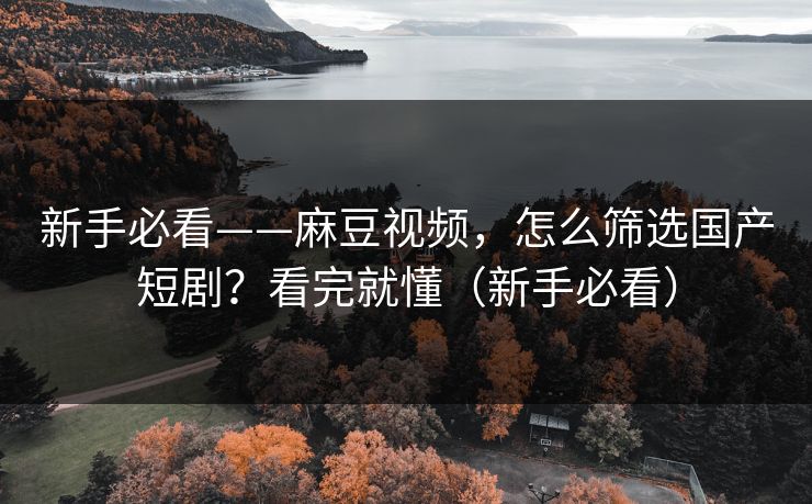 新手必看——麻豆视频，怎么筛选国产短剧？看完就懂（新手必看）