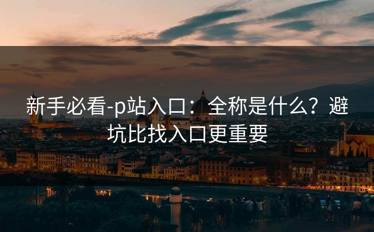 新手必看-p站入口：全称是什么？避坑比找入口更重要