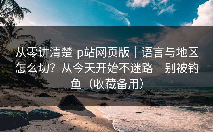 从零讲清楚-p站网页版｜语言与地区怎么切？从今天开始不迷路｜别被钓鱼（收藏备用）